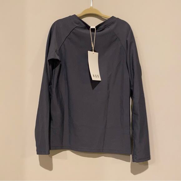 Huxbaby Unisex SPF Octopus Blue Gray Rashguard Swim Top - Picture 4 of 5